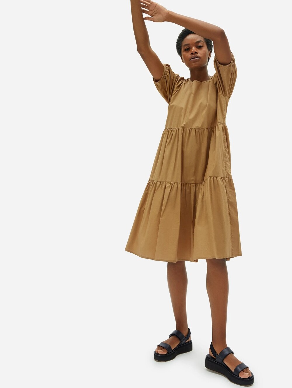Everlane The Tiered Cotton Dress